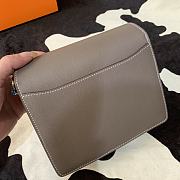 Hermes Mini Roulis Bag Grey Calfskin Gold Hardware 19 cm - 5