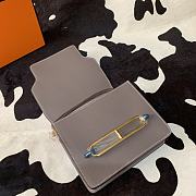 Hermes Mini Roulis Bag Grey Calfskin Gold Hardware 19 cm - 4