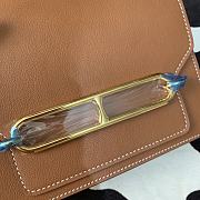 Hermes Mini Roulis Bag Brown Calfskin Gold Hardware 19 cm - 2