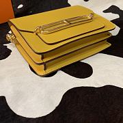Hermes Mini Roulis Bag Yellow Calfskin Gold Hardware 19 cm - 6