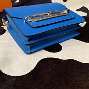 Hermes Mini Roulis Bag Blue Calfskin Gold Hardware 19 cm - 4
