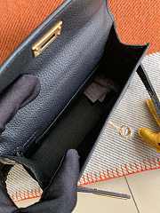 Hermes Mini Kelly In Black Crocodile Leather 19 cm - 5