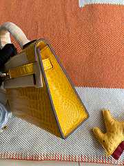 Hermes Mini Kelly In Yellow Crocodile Leather 19 cm - 2