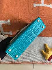 Hermes Mini Kelly In Navy Blue Crocodile Leather 19 cm - 4