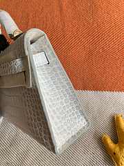 Hermes Mini Kelly In White Crocodile Leather 19 cm - 2