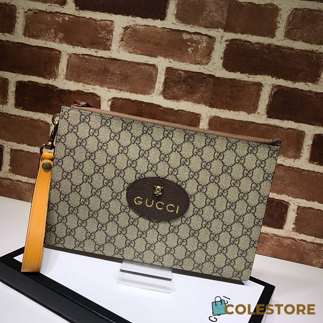 Gucci GG Supreme Neo Vintage Pouch 473956 Size 30.5x21x1.5cm - 1