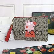 Gucci GG Peppa Neo Vintage Pouch In Red 473956 Size 30.5x21x1.5cm - 4