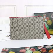 Gucci GG Peppa Neo Vintage Pouch In Red 473956 Size 30.5x21x1.5cm - 5