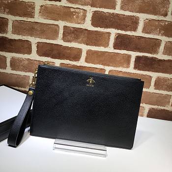 Gucci Animalier Leather Pouch 523684 Size 30x20cm