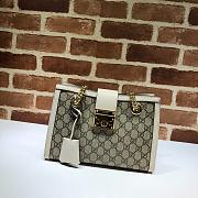 Padlock GG Small Shoulder Bag In White 498156 Size 26x18x10cm - 1
