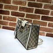 Padlock GG Small Shoulder Bag In White 498156 Size 26x18x10cm - 3