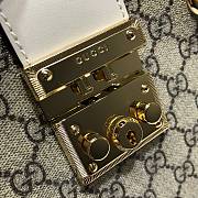 Padlock GG Small Shoulder Bag In White 498156 Size 26x18x10cm - 6