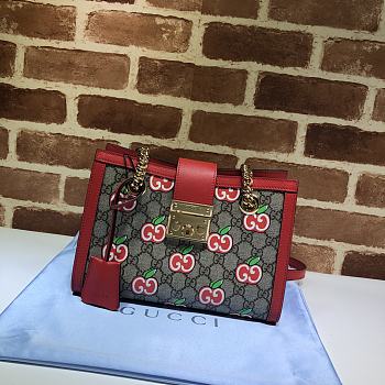 Padlock GG Small Shoulder Bag With Apple 498156 Size 26x18x10cm