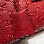 Gucci Padlock Signature Shoulder Bag In Red 498156 Size 26x18x10cm - 4