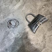 Colestore Balenciaga Mini Hourglass Handle Bag In Silver 59354 Size 19x8x21cm - 1