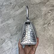 Colestore Balenciaga Mini Hourglass Handle Bag In Silver 59354 Size 19x8x21cm - 2