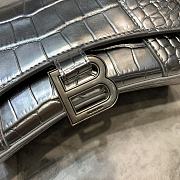 Colestore Balenciaga Mini Hourglass Handle Bag In Silver 59354 Size 19x8x21cm - 3