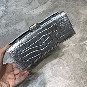 Colestore Balenciaga Mini Hourglass Handle Bag In Silver 59354 Size 19x8x21cm - 4