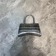 Colestore Balenciaga Mini Hourglass Handle Bag In Silver 59354 Size 19x8x21cm - 6