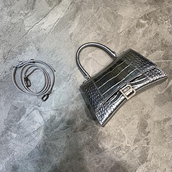 Colestore Balenciaga Small Hourglass Handle Bag In Silver 59354 Size 23x10x14cm