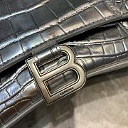 Colestore Balenciaga Small Hourglass Handle Bag In Silver 59354 Size 23x10x14cm - 5