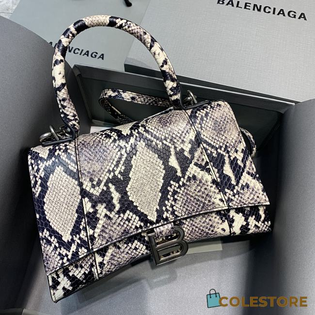 Colestore Balenciaga Small Hourglass Handle Bag In Python Leather 59354 Size 23x10x14cm - 1