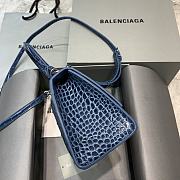 Colestore Balenciaga Small Hourglass Handle Bag In Blue 59354 Size 23x10x14cm - 3