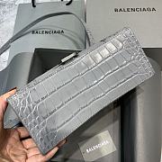 Colestore Balenciaga Small Hourglass Handle Bag In Grey Crocodile Leather 59354 Size 23x10x14cm - 4