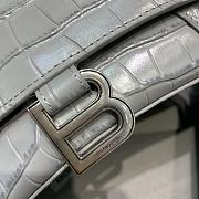 Colestore Balenciaga Small Hourglass Handle Bag In Grey Crocodile Leather 59354 Size 23x10x14cm - 6