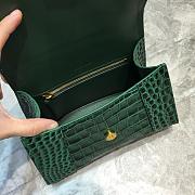 Colestore Balenciaga Small Hourglass Handle Bag In Green Forest Crocodile Leather 59354 Size 23x10x14cm - 6