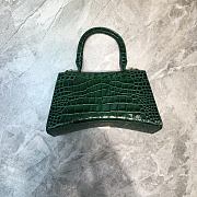 Colestore Balenciaga Small Hourglass Handle Bag In Green Forest Crocodile Leather 59354 Size 23x10x14cm - 2