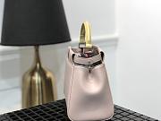 Fendi Mini Peekaboo Iconic Crossbody Bag With Yellow Strap 8BN24 Size 23cm - 6