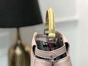 Fendi Mini Peekaboo Iconic Crossbody Bag With Yellow Strap 8BN24 Size 23cm - 5
