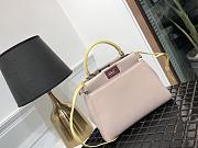 Fendi Mini Peekaboo Iconic Crossbody Bag With Yellow Strap 8BN24 Size 23cm - 3