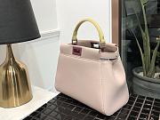 Fendi Mini Peekaboo Iconic Crossbody Bag With Yellow Strap 8BN24 Size 23cm - 2