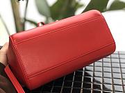 Fendi Mini Peekaboo Iconic Crossbody Bag In Red 8BN24 Size 23cm - 3