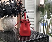 Fendi Mini Peekaboo Iconic Crossbody Bag In Red 8BN24 Size 23cm - 6
