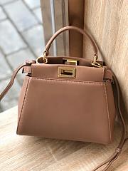 Fendi Mini Peekaboo Iconic Crossbody Bag In Brown 8BN24 Size 23cm - 3