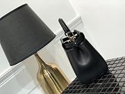 Fendi Mini Peekaboo Iconic Crossbody Bag In Black 8BN24 Size 23cm - 5
