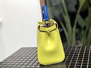 Fendi Mini Peekaboo Iconic Crossbody Bag In Yellow 8BN24 Size 23cm - 6