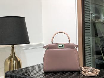 Fendi Mini Peekaboo Iconic Crossbody Bag In Pink 8BN24 Size 23cm