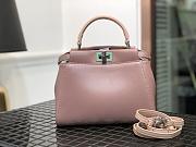 Fendi Mini Peekaboo Iconic Crossbody Bag In Pink 8BN24 Size 23cm - 5