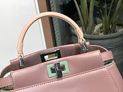 Fendi Mini Peekaboo Iconic Crossbody Bag In Pink 8BN24 Size 23cm - 4