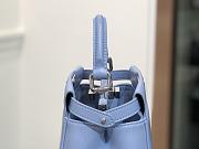 Fendi Mini Peekaboo Iconic Crossbody Bag In Blue 8BN24 Size 23cm - 4