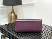 Fendi Mini Peekaboo Iconic Crossbody Bag In Wine 8BN24 Size 23cm - 2