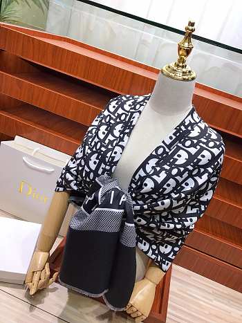 Dior Blue Oblique Scarf 91CDO 