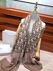 Dior Oblique Diortwin Square Scarf In Brown 15DOB - 1