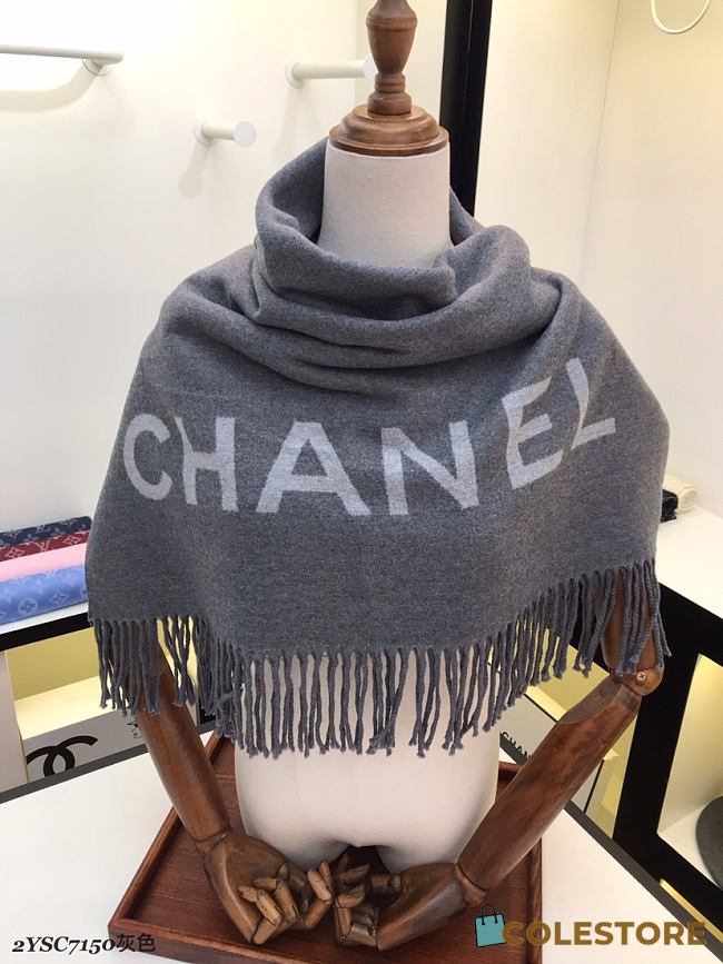 Chanel Scarf In Grey - 1