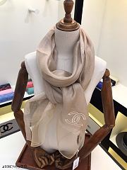 Chanel Scarf Slik In Beige - 5