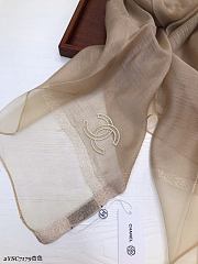 Chanel Scarf Slik In Beige - 6